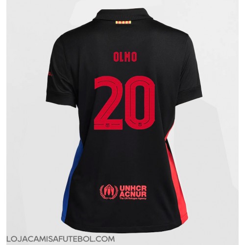 Camisa de Futebol Barcelona Dani Olmo #20 Equipamento Secundário Mulheres 2024-25 Manga Curta